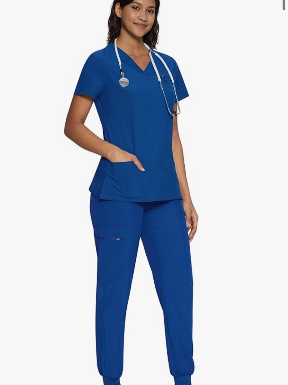 Women’s Medical Scrub Pants & Top Set - Royal Blue